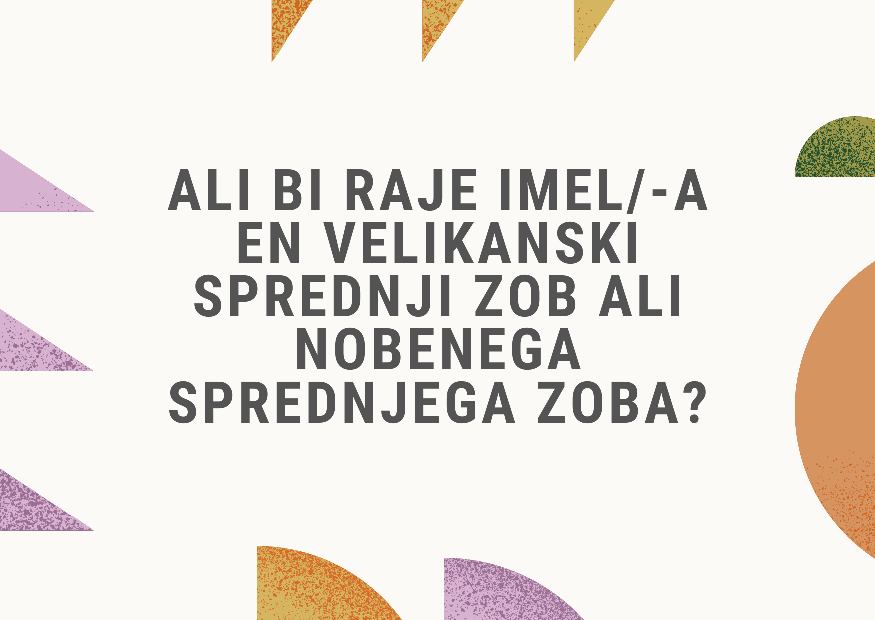 Ali bi raje (1) Ali bi raje (1)